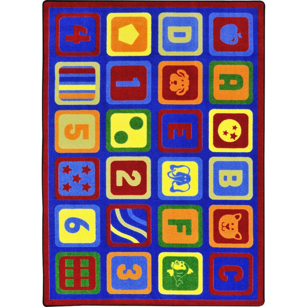 Kid Essentials Letters Count 10'9" x 13'2" Area Rug in Color Multi