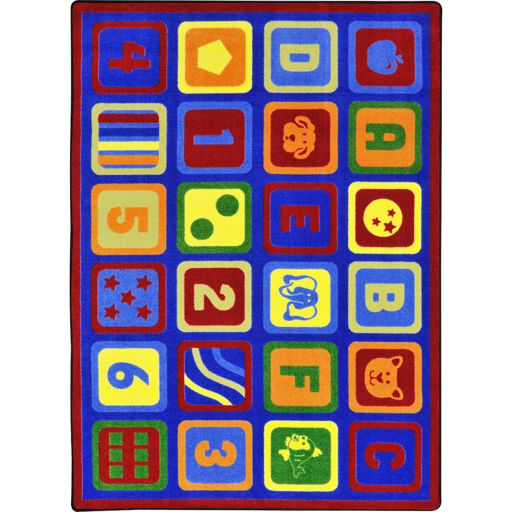 Kid Essentials Letters Count 10'9" x 13'2" Area Rug in Color Multi