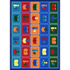 Kid Essentials Library Blocks 10'9" x 13'2" Area Rug in Color Multi