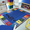 Kid Essentials Note Worthy (Elementary) 10'9" x 13'2" Area Rug in Color Multi