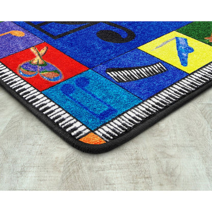 Kid Essentials Note Worthy (Preschool) 10'9" x 13'2" Area Rug in Color Multi