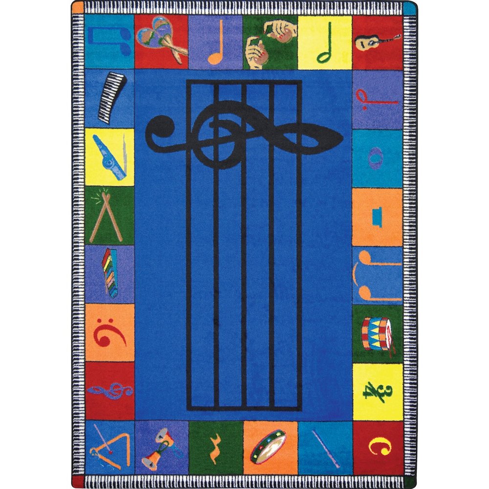 Kid Essentials Note Worthy (Preschool) 10'9" x 13'2" Area Rug in Color Multi