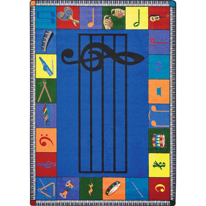 Kid Essentials Note Worthy (Preschool) 10'9" x 13'2" Area Rug in Color Multi