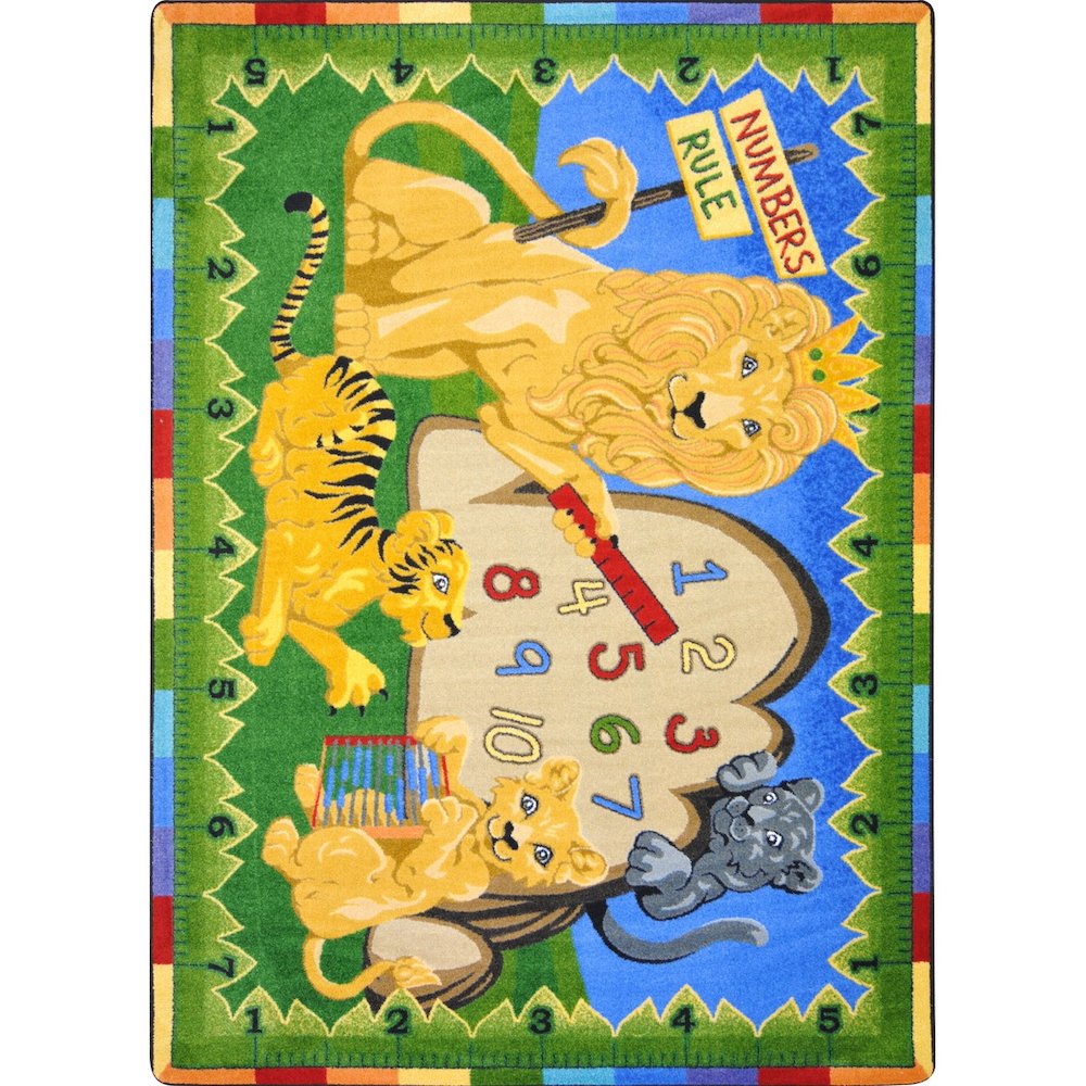 Kid Essentials Number's Rule 10'9" x 13'2" Area Rug in Color Multi
