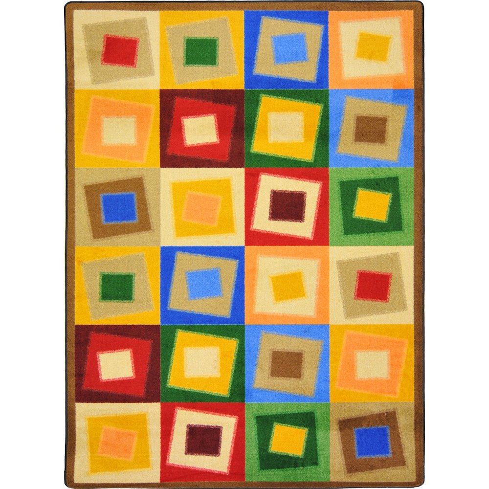 Kid Essentials Off Balance 7'8" x 10'9" Area Rug in Color Neutrals