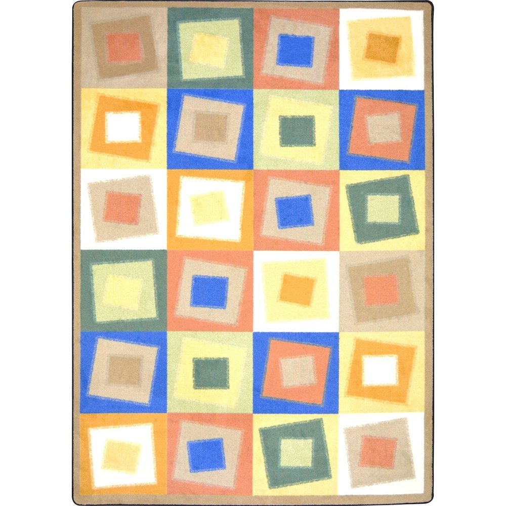 Kid Essentials Off Balance 7'8" x 10'9" Area Rug in Color Softs