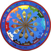 Kid Essentials Paint & Learn 13'2" Round Area Rug in Color Multi
