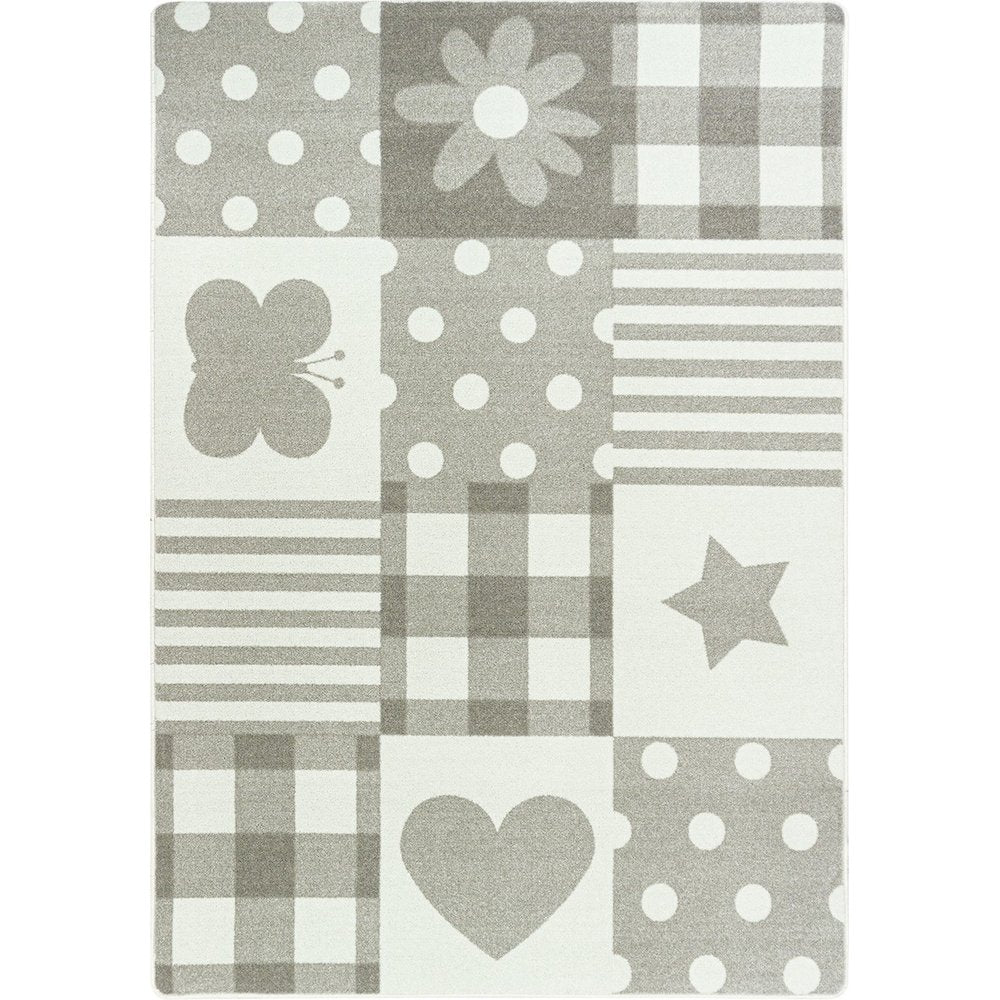 Claremont Kids Patchwork Girl 7'8" x 10'9" Area Rug in Color Linen