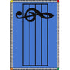 Kid Essentials Play Along 10'9" x 13'2" Area Rug in Color Blue