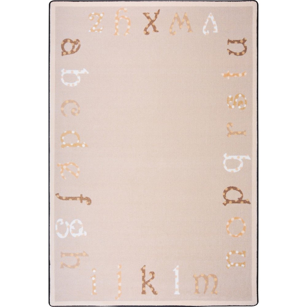 Kid Essentials Polka Dot ABC's 7'8" x 10'9" Area Rug in Color Beige