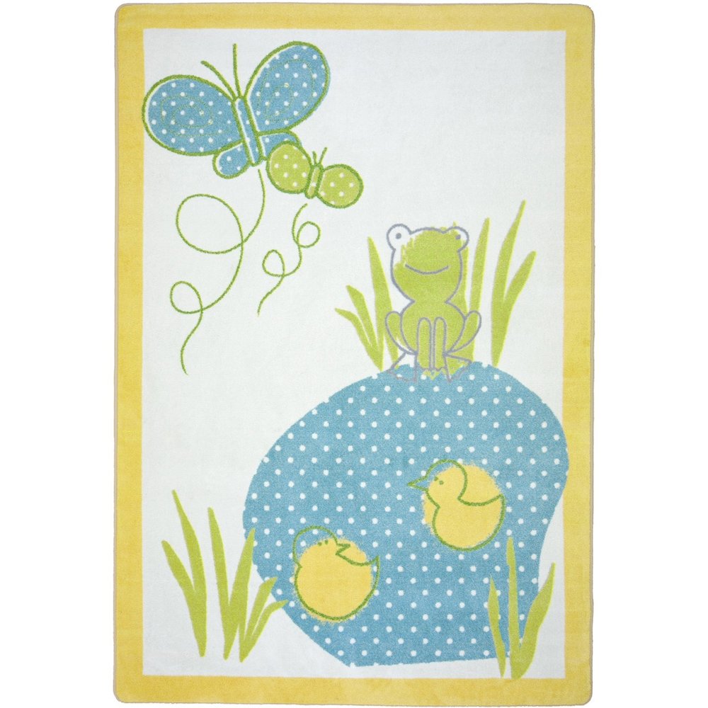 Kid Essentials Polka Dot Pool 7'8" x 10'9" Area Rug in Color Multi
