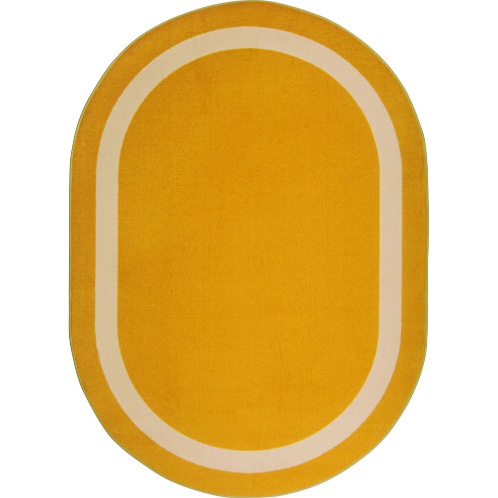 Kid Essentials Portrait 10'9" x 13'2" Oval Area Rug in Color Goldenrod