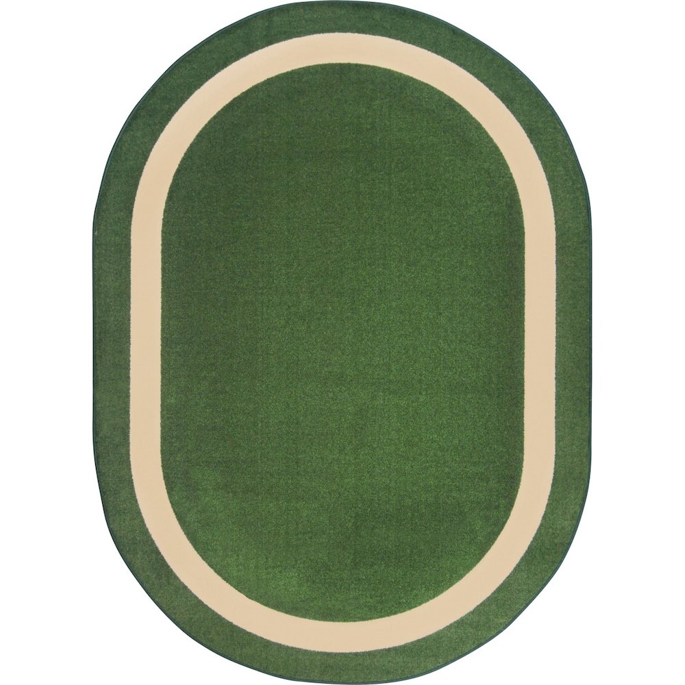 Kid Essentials Portrait 10'9" x 13'2" Oval Area Rug in Color Greenfield