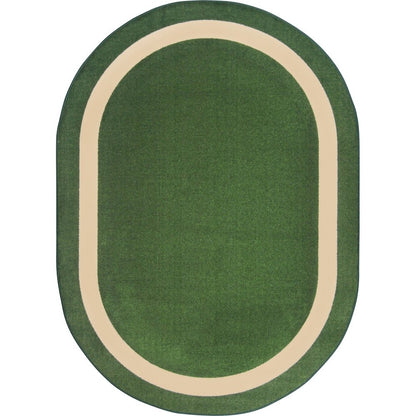 Kid Essentials Portrait 10'9" x 13'2" Oval Area Rug in Color Greenfield