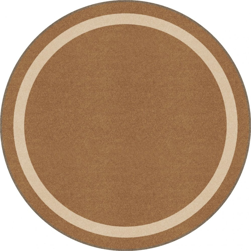 Kid Essentials Portrait 13'2" Round Area Rug in Color Mocha