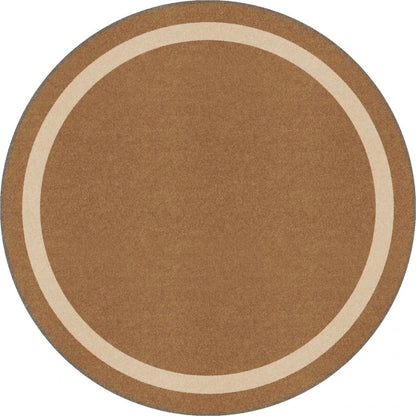 Kid Essentials Portrait 13'2" Round Area Rug in Color Mocha