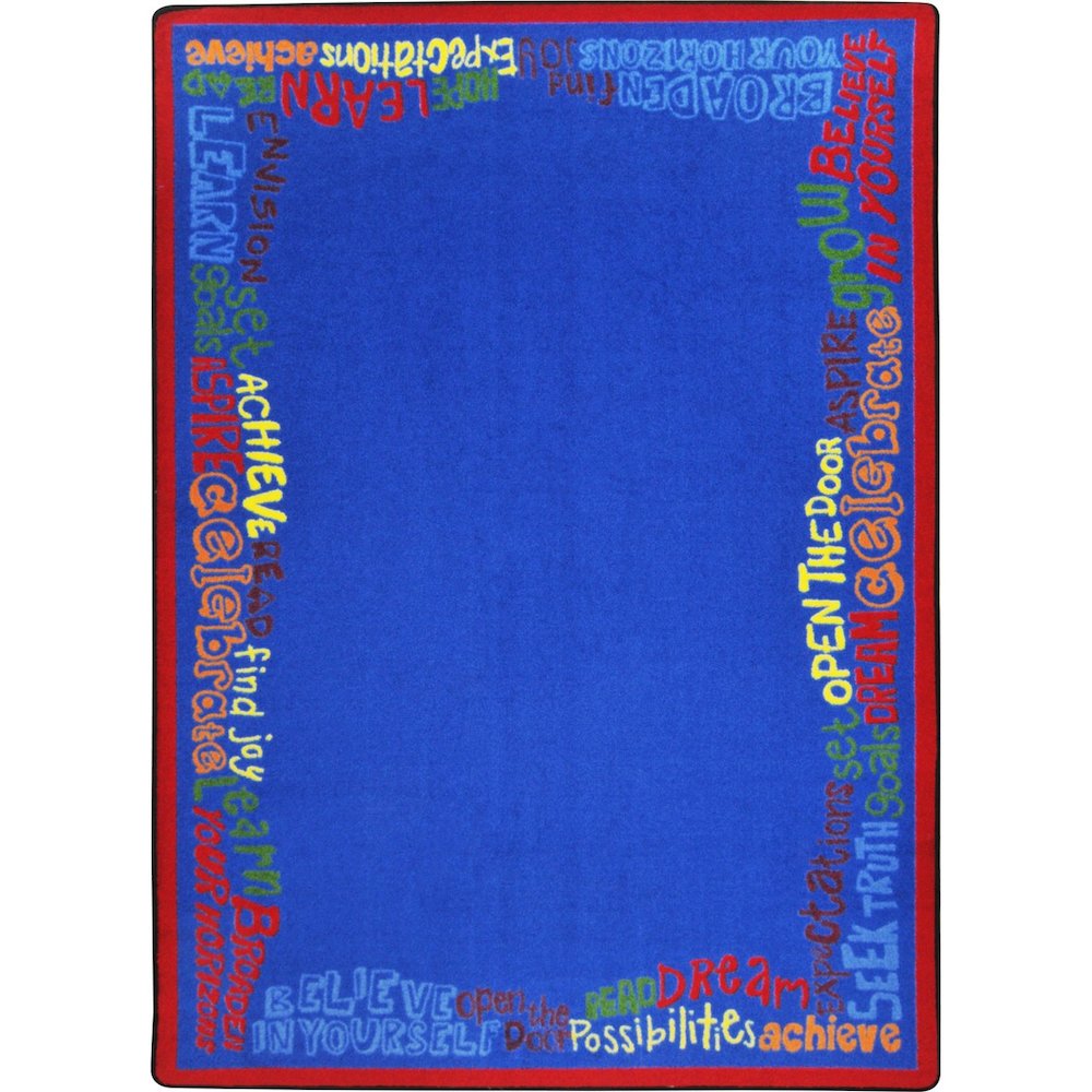 Kid Essentials Read Believe & Achieve 10'9" x 13'2" Area Rug in Color Multi