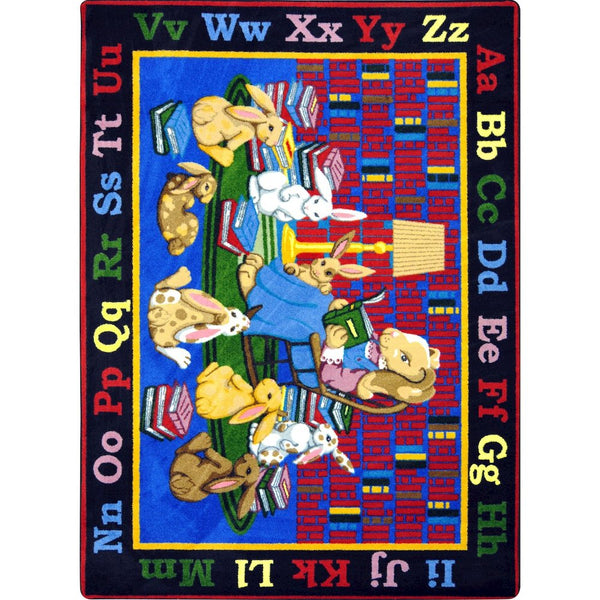 Kid Essentials Reading Rocks 10'9" x 13'2" Area Rug in Color Multi
