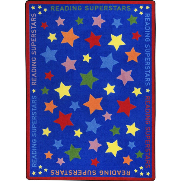 Kid Essentials Reading Superstars 10'9" x 13'2" Area Rug in Color Multi