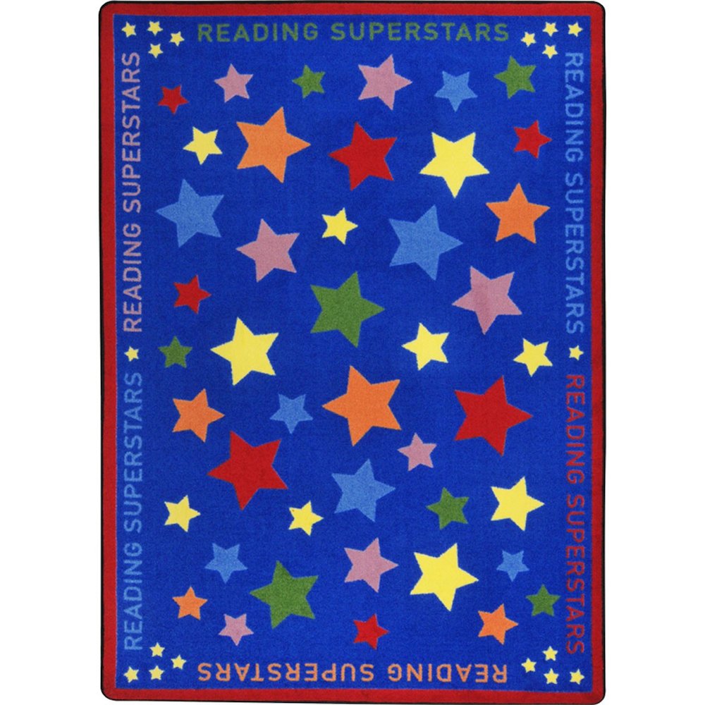 Kid Essentials Reading Superstars 10'9" x 13'2" Area Rug in Color Multi