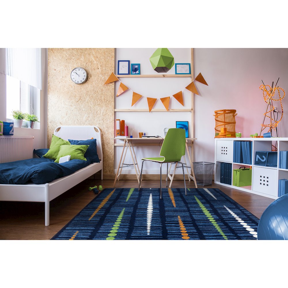 Kid Essentials Recoil 7'8" x 10'9" Area Rug in Color Citrus