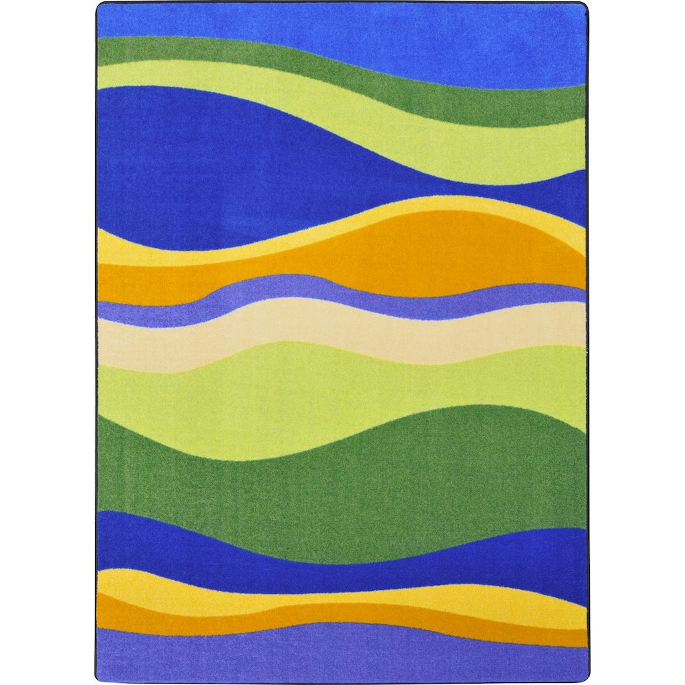 Kid Essentials Riding Waves 10'9" x 13'2" Area Rug in Color Multi