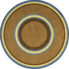 Kid Essentials Ripples 13'2" Round Area Rug in Color Chocolate