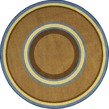 Kid Essentials Ripples 13'2" Round Area Rug in Color Chocolate