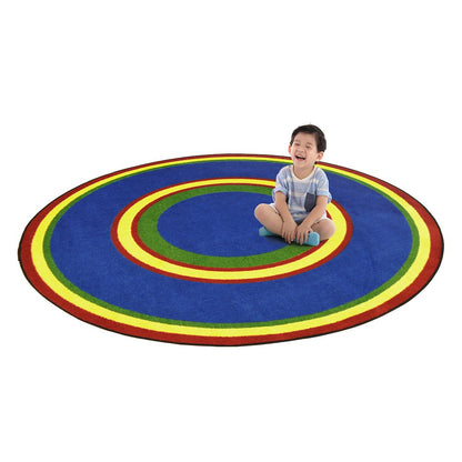 Kid Essentials Ripples 13'2" Round Area Rug in Color Primary