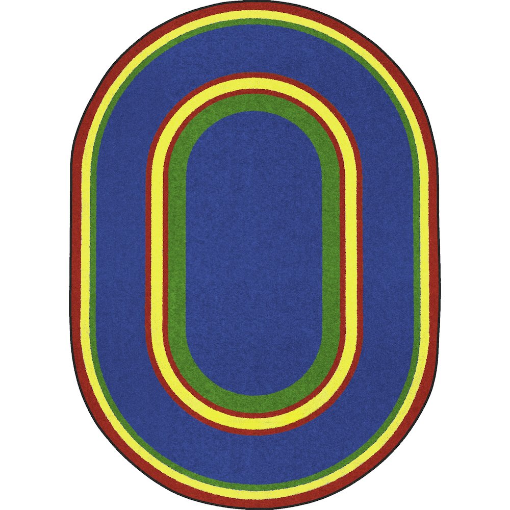 Kid Essentials Ripples 7'8" x 10'9" Oval Area Rug in Color Primary
