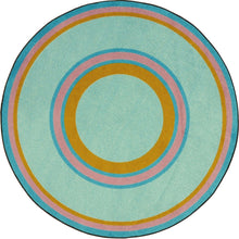 Kid Essentials Ripples 13'2" Round Area Rug in Color Teal