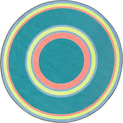 Kid Essentials Ripples 13'2" Round Area Rug in Color Teen