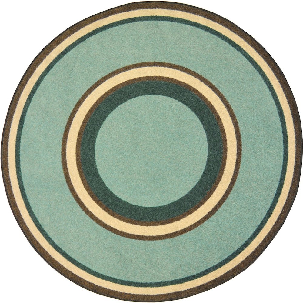 Kid Essentials Ripples 13'2" Round Area Rug in Color Woodland