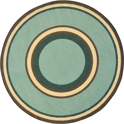 Kid Essentials Ripples 13'2" Round Area Rug in Color Woodland