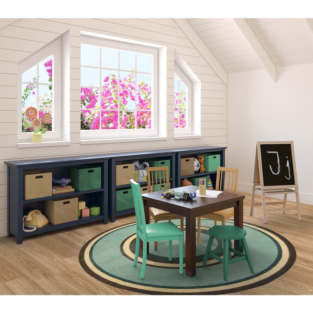 Kid Essentials Ripples 13'2" Round Area Rug in Color Woodland