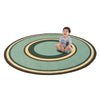 Kid Essentials Ripples 13'2" Round Area Rug in Color Woodland