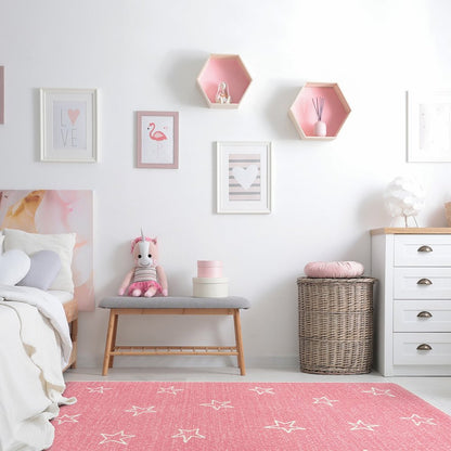 Claremont Kids Shine On 7'8" x 10'9" Area Rug in Color Blush