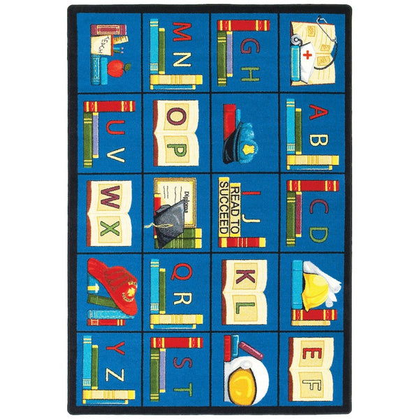 Kid Essentials Sit & Read 10'9" x 13'2" Area Rug in Color Multi
