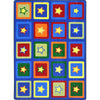 Kid Essentials Sitting Stars 10'9" x 13'2" Area Rug in Color Multi
