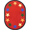 Kid Essentials Star Space 7'7" Round Area Rug in Color Multi