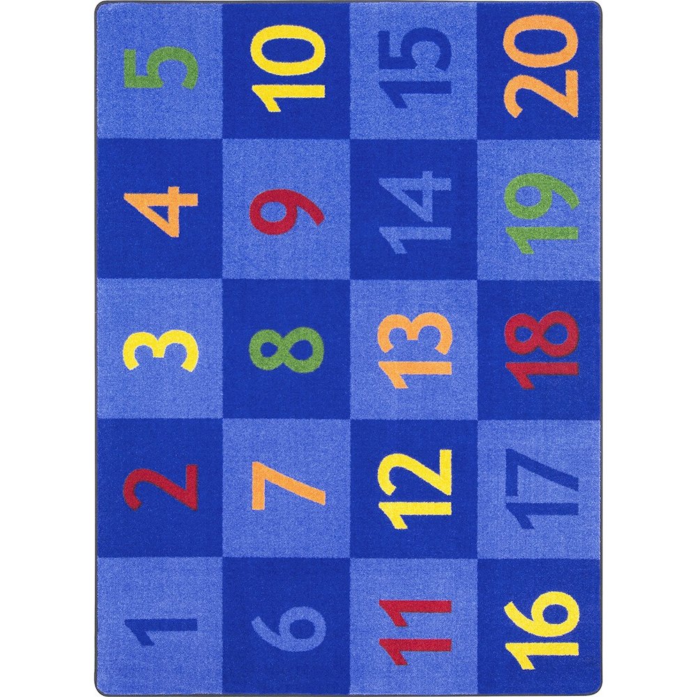 Kid Essentials Time to Count 10'9" x 13'2" Area Rug in Color Multi