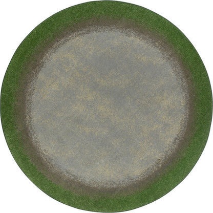 Kid Essentials Urban Edges 13'2" Round Area Rug in Color Meadow