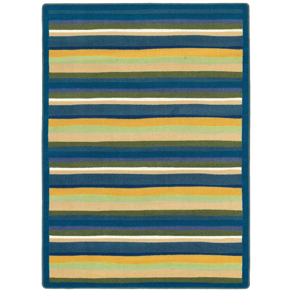 Kid Essentials Yipes Stripes 7'8" x 10'9" Area Rug in Color Bold