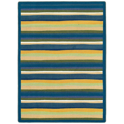 Kid Essentials Yipes Stripes 7'8" x 10'9" Area Rug in Color Bold