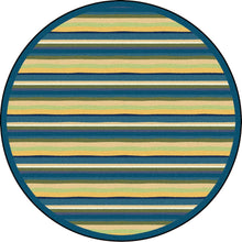 Kid Essentials Yipes Stripes 13'2" Round Area Rug in Color Bold