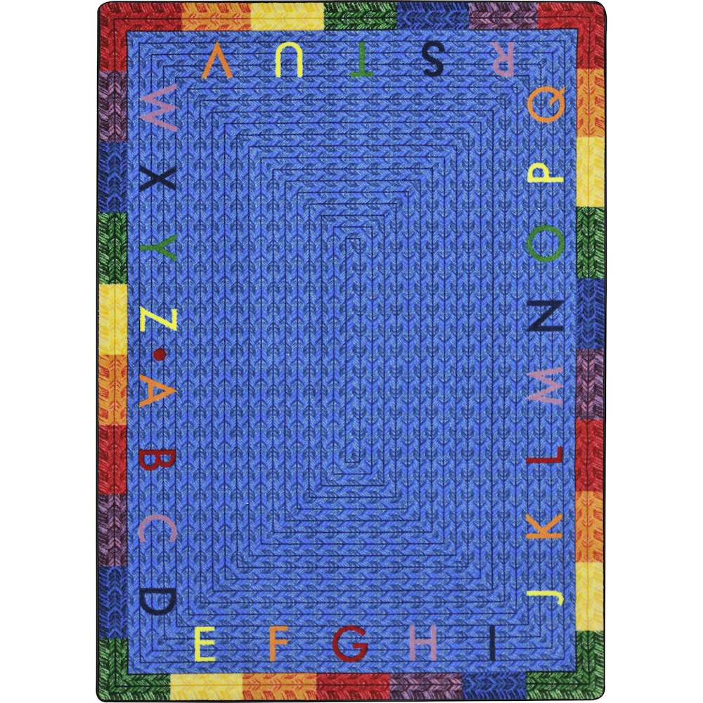 Kid Essentials Alphabet Braid 10'9" x 13'2" Area Rug in Color Multi
