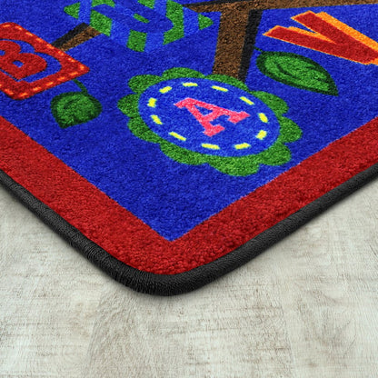 Kid Essentials Alphabet Leaves 10'9" x 13'2" Area Rug in Color Bold