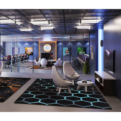 Kid Essentials Breakout 10'9" x 13'2" Area Rug in Color Teal