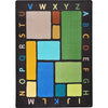Kid Essentials Building Blocks 10'9" x 13'2" Area Rug in Color Earthtone