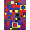 Kid Essentials City Block 10'9" x 13'2" Area Rug in Color Red
